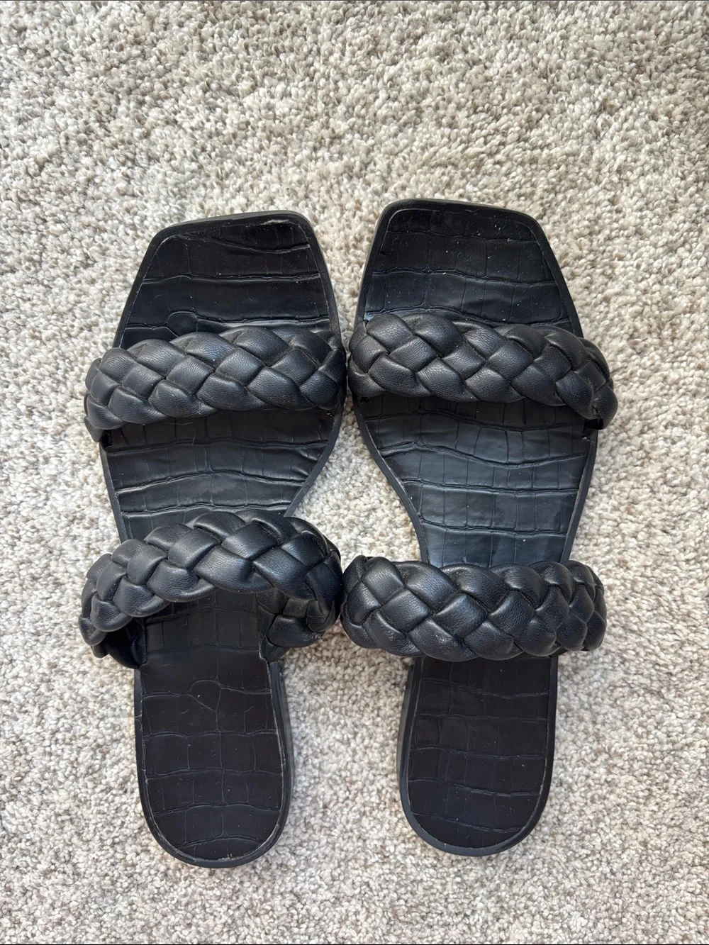Dolce Vida Braided Women's Slide Sandals - Black